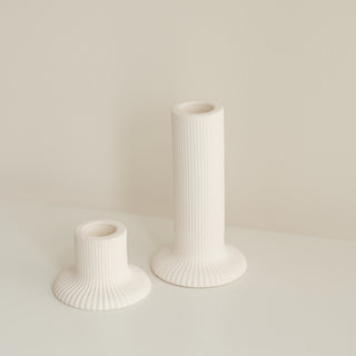 Ridge Ceramic Candle Holder