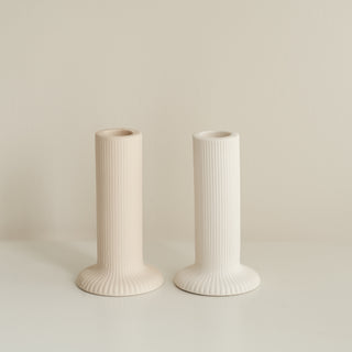 Ridge Ceramic Candle Holder