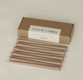12" Taper Candles - 10 pieces/pack | Luna by Camilia