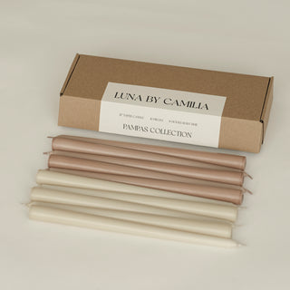 12" Taper Candles - 10 pieces/pack | Luna by Camilia