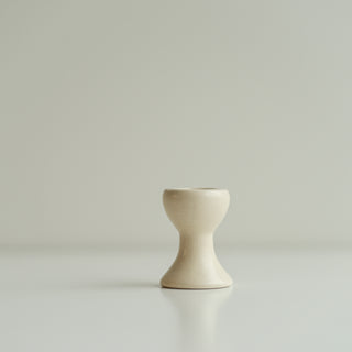 Creamy Pedestal Taper Candle Holder