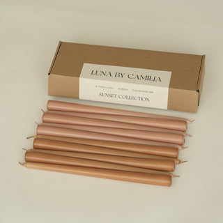 12" Taper Candles - 10 pieces/pack | Luna by Camilia