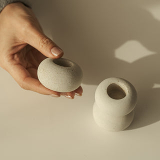 Natural Ceramic Candle Holder