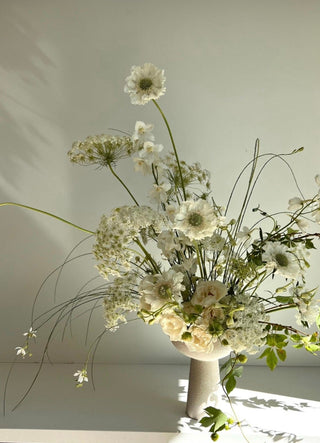 Lotus Pedestal Ceramic Vases