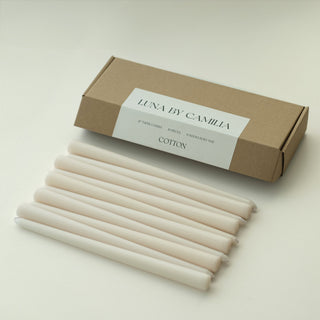 12" Taper Candles - 10 pieces/pack | Luna by Camilia
