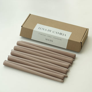 12" Taper Candles - 10 pieces/pack | Luna by Camilia
