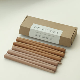 12" Taper Candles - 10 pieces/pack | Luna by Camilia