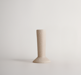 Sandy Beige Ceramic Candle Holder