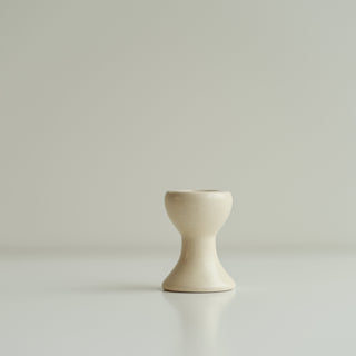 Creamy Pedestal Candle Holder