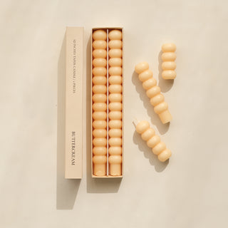 10 inch Soy Wax Buttercream Taper Candles (Set Of 2)