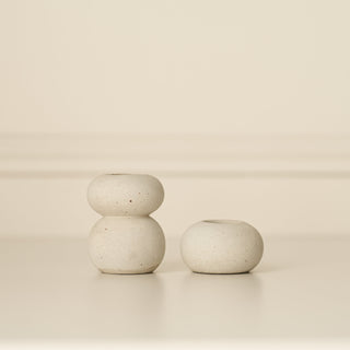 Natural Color Ceramic Candle Holder