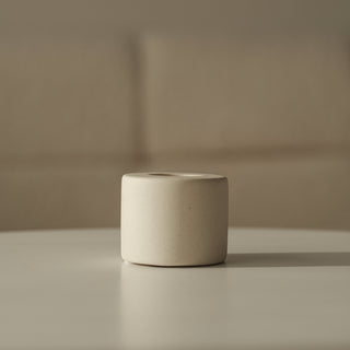 Creamy White Ceramic Candle Holder