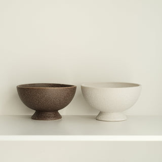 Textured Earthy Brown Ceramic Bowl