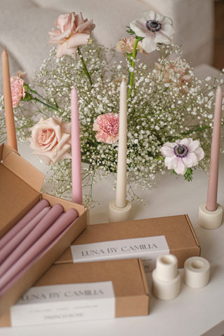 12" Taper Candles - 10 pieces/pack | Luna by Camilia